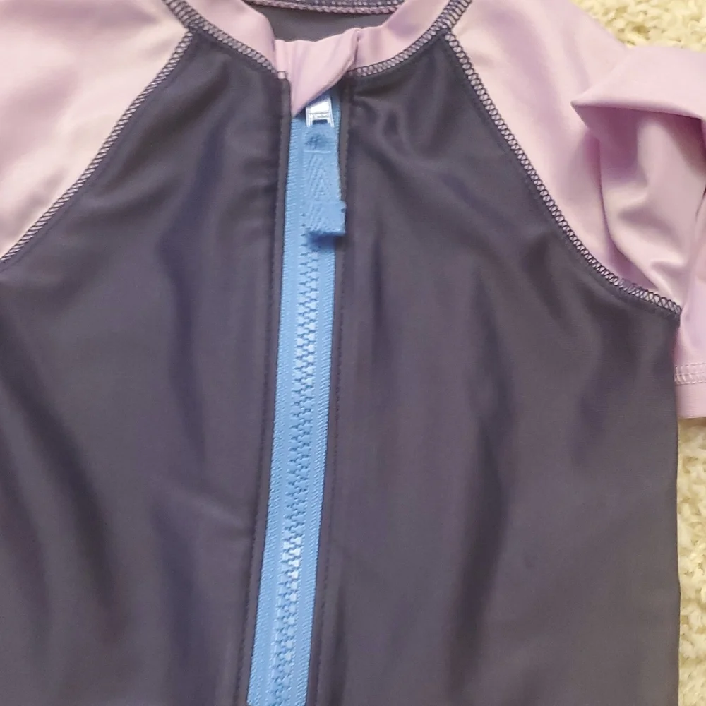 5 For $25 Cat & Jack Kids Long Sleeve Swim Suit Size 18 Months Purple Blue‎